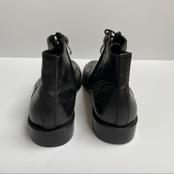 Black Leather Laced Boots main image 7